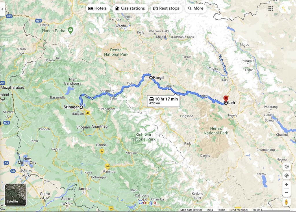 Srinagar-Leh Highway, Unplugged Life, Ladakh Packages, How to reach Ladakh, Google Maps, Ladakh by Road, 